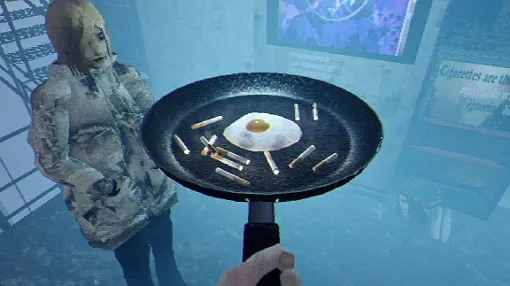 違法目玉焼き調理ゲーム『Arctic Eggs』退廃世界観などがSteamにて大好評スタート。卵から肉・銃弾・タバコまで何でも焼いて人々に振る舞う