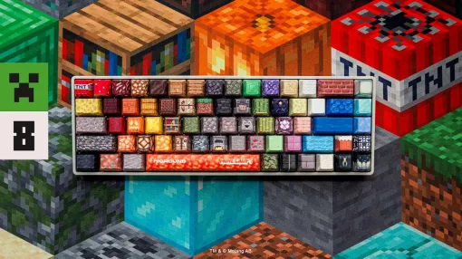 「Minecraft」のキーボードが5月30日4：00に発売。ブロックやインベントリなどをモチーフにしたデザイン