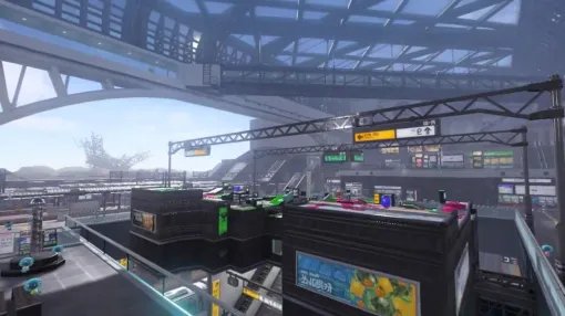 『スプラトゥーン3』新ステージ“リュウグウターミナル”の全容が動画にて公開。移動式の床ギミックの様子も