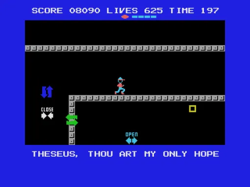 「テセウス（MSX0 Stack版）」，プロジェクトEGGで配信開始。勇者テセウスを操って迷路を突破し，お姫様を助け出そう