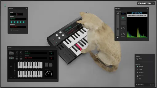 猫シンセサイザーシム『Meowstro』発表。猫が鍵盤を弾く姿を好きなだけ眺められ、MIDIキーボード・MIDIソフトウェアにも対応
