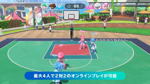「Nintendo Switch Sports」，新種目「バスケットボール」を夏の無料アップデートで追加。Joy-Conを使った体感操作で，2対2の試合を楽しめる