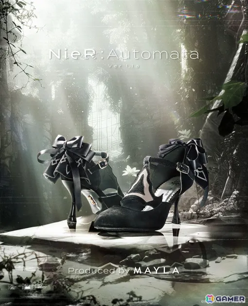 アニメ「NieR:Automata Ver1.1a」2Bをイメージしたパンプスの予約販売がスタート！メカニカルで儚く美しいデザインに