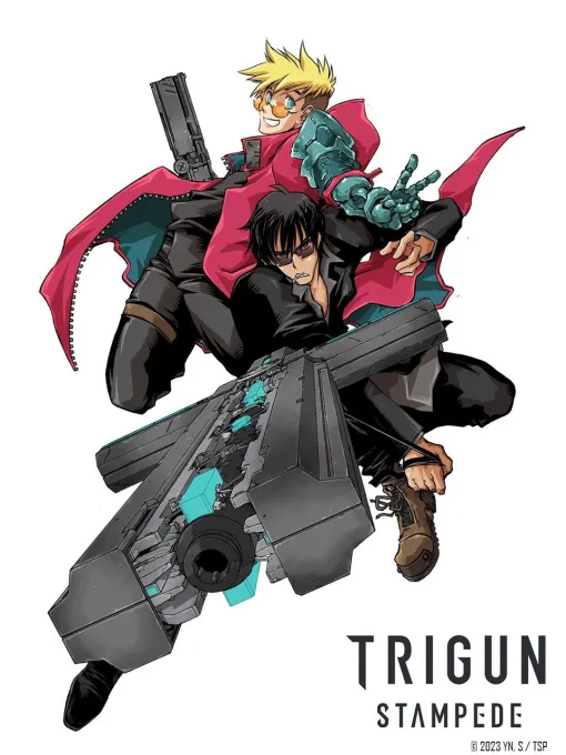 アニメ『TRIGUN STAMPEDE』シリーズ完結編タイトルが『トライガン・スターゲイズ』に決定。内藤泰弘が描くヴァッシュとニコラスがカッコよすぎた！