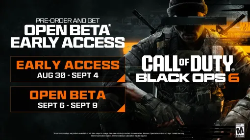 「Call of Duty: Black Ops 6」，マルチプレイOBTを8月31日から2週にわたり開催決定。8月29日に「Call of Duty: Next」を配信予定