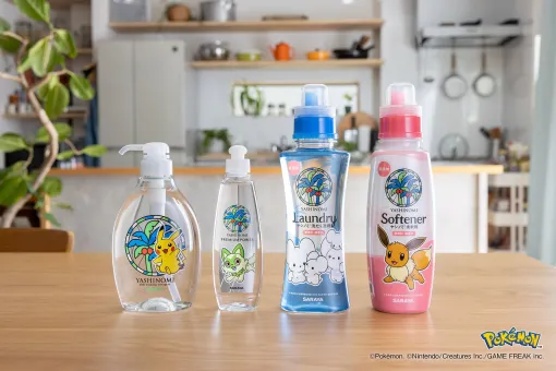 『ポケモン』コラボのヤシノミ洗剤が本日（7/16）発売。ピカチュウ、イーブイ、ニャオハ、イッカネズミがデザインされたパッケージに