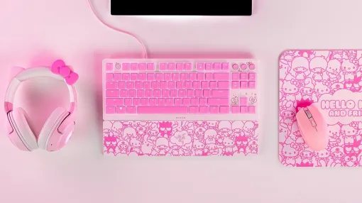 【Razer×サンリオ】ピンクでかわいい“ハローキティ”モチーフのゲーミングガジェットが登場。日本では現在キーボードのみ購入可能