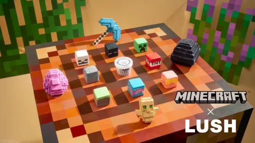 「Minecraft」ブロックや敵モブのバスボムなどが登場。LUSHとのコラボ商品を8月15日より順次発売