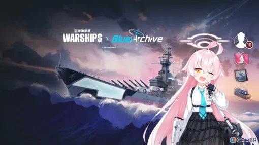 「World of Warships」で「ブルアカ」コラボが開始！ホシノ、ノノミ、アヤネとのコラボ艦艇が登場