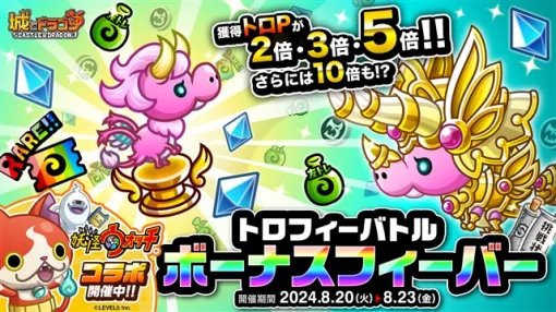 アソビズム、『城とドラゴン』で「トロフィーバトル ボーナスフィーバー」を本日より開催