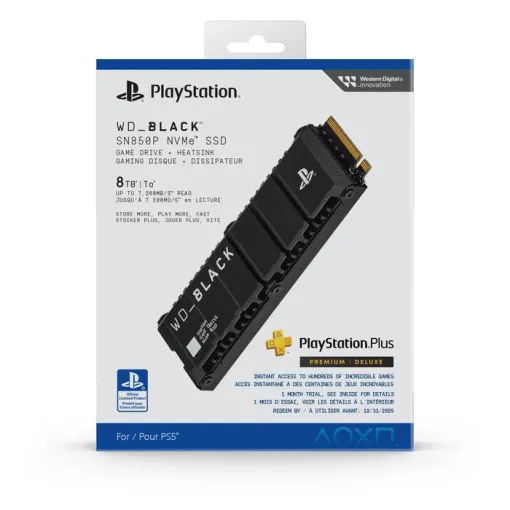 PS5のM.2スロット専用に最適設計されたヒートシンク搭載8TB SSD【PlayStation公式認定】