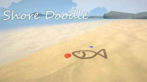 ネストピ、『Shore Doodle ～渚のお絵描き～』をSteamでリリース…浜辺でのお絵描きや満干による変化、きれいな夕焼けや満天の星空が満喫できる