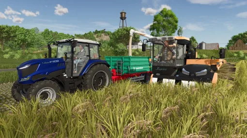 「Farming Simulator 25」がさらに進化して，アジア地域で稲作が可能に。朝靄の中を子ウシが駆け，竜巻や雹が農地を襲う［gamescom］