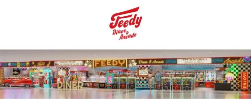 イオンファンタジー、フード×アミューズメントの新業態「Feedy Diner&Arcade」を開発　イオンモール茨木に11月下旬オープン予定