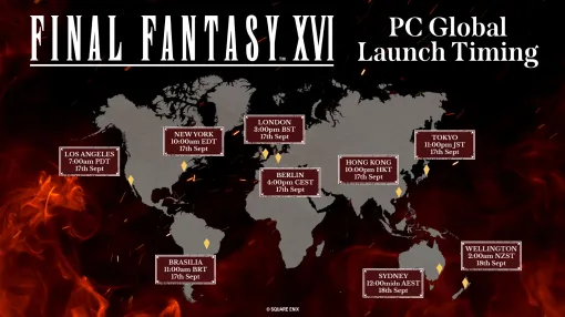 PC版「FF16」のダウンロード開始時間は日本時間の9月17日23：00ごろ。ダウンロード終了次第プレイ可能に