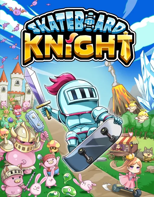 スケボーに乗って冒険するローグライトゲーム「Skateboard Knight」，3ステージに挑戦できる体験版をSteamで配信開始