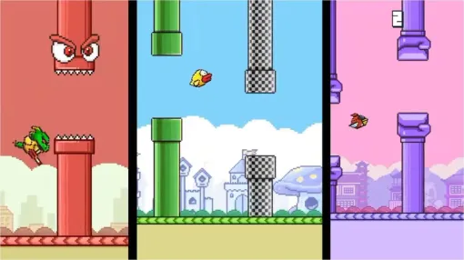 一斉を風靡した死にゲー『Flappy Bird（フラッピーバード）』が10年の時を超え復活。多彩なプレイアブルキャラやステージを引っ提げて舞い戻る