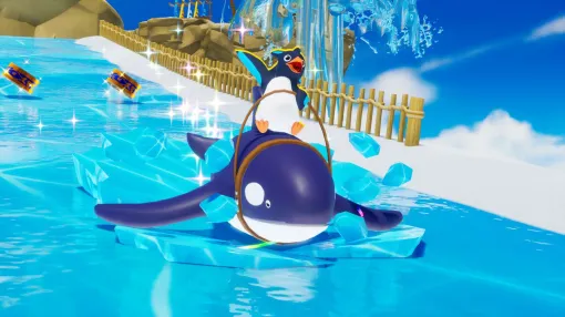 『Faaast Penguin（ファーストペンギン）』PS5、PC（Steam/Epic）版が9/20に無料配信スタート。最大40人参加の邪魔し合いペンギンレース