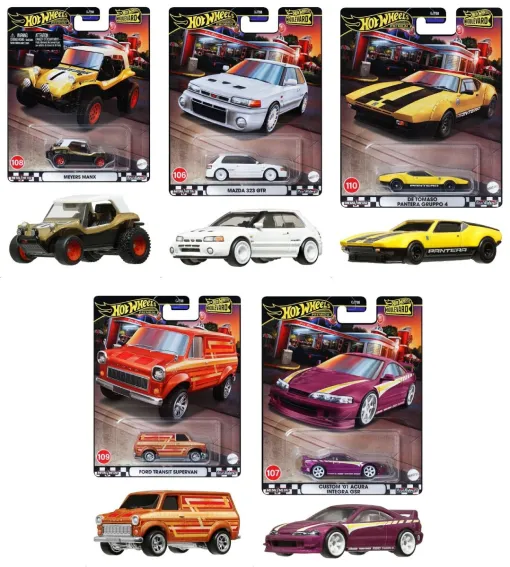 【ホットウィール（Hot Wheels）】ブールバード新商品5種セット（11/9発売）が予約開始。マツダ323GTRやメイヤーズ・マンクスなどがラインナップ！