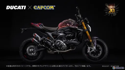 DucatiからMonster SP「モンスターハンター」20周年限定ラッピングモデルが登場！ミラボレアスの顔を大胆にプリント