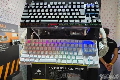 発売されたばかりのラピドリ対応の新型10キーレスキーボード「K70 PRO TKL」をCorsairブースでチェック［TGS2024］