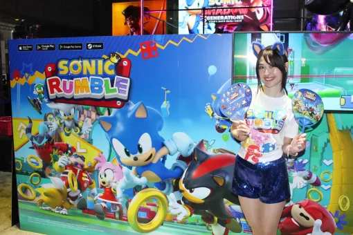 可愛いソニック達を操作する「SONIC RUMBLE」をTGS会場で体験プレイ。32人の中から1人が勝ち残るパーティーバトルロイヤル［TGS2024］