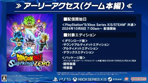 バンダイナムコENT、『ドラゴンボール Sparking! ZERO』のアーリーアクセスを開始！バトルシステムや各モードを紹介するシステムトレーラー公開