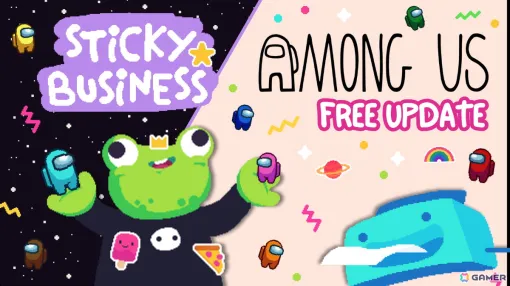 ステッカーショップ経営シミュレーション「Sticky Business」にて「Among Us」コラボの無料アップデートが実施！