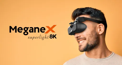 スマホより軽くて8K/HDR対応のVRヘッドセット「MeganeX superlight 8K」が予約開始。パンケーキレンズはパナソニックグループが独自開発