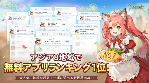 スマホ向けMMORPG「ツリーオブセイヴァー：ネバーランド」，アジア8地域にてストアランキング1位を獲得【PR】