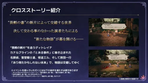 畏孵の断片を追う《ディトレイナ》と《怪盗エル》、名探偵、聖堂騎士たちが登場するクロスストーリー第2弾が10/24実装【オクトラ大陸の覇者 4周年直前生放送：新情報②新ストーリー】