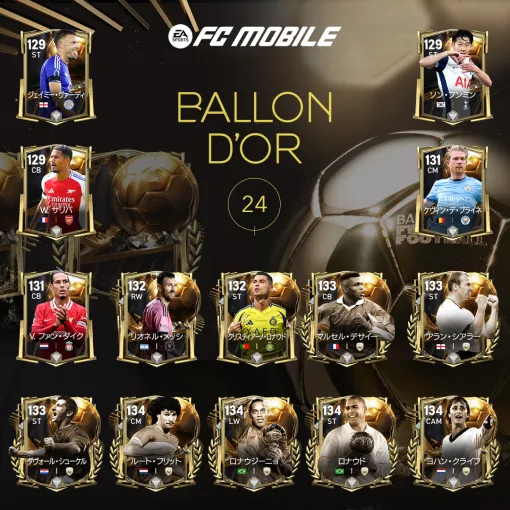 ネクソン、『EA SPORTS FC MOBILE』で年間最優秀選手賞「バロンドール」をテーマにしたイベント「Ballon d’or24」を開催