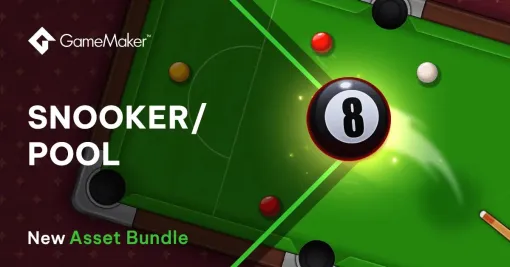 ビリヤードゲームの制作に役立つ画像が50種類以上。GameMaker向け無料アセットバンドル『SNOOKER AND POOL』が公開