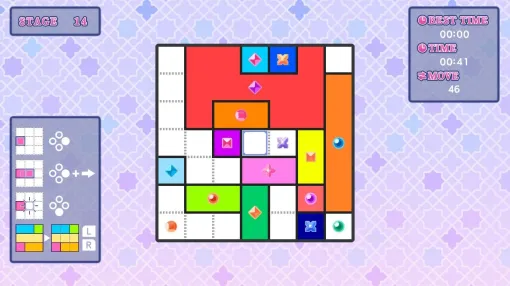 散らばった“宝石”を別々の部屋に分けるパズルゲーム「対称ロジックパズル1000」Switch向けに配信開始。1000ステージに挑戦可能