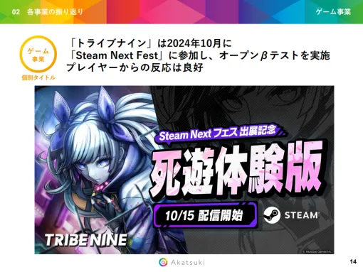 アカツキ、『トライブナイン』と『怪獣8号』の開発は「順調に進捗」 『トライブナイン』βテストは結果良好でリリース後も「非常に期待できる」