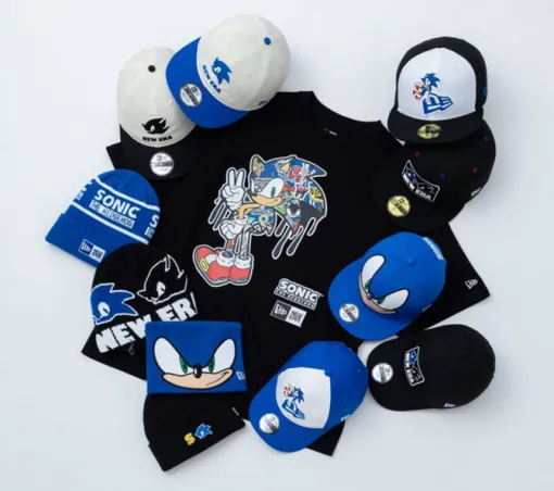 ニューエラ、セガの人気キャラクター「ソニック」との初のコラボ商品を2025年1月2日に発売　キッズサイズも含めた全12種