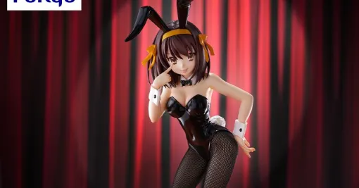 『涼宮ハルヒの憂鬱』ハルヒが大型バニーガールフィギュアに初登場。かつての記憶がよみがえる黒バニー姿