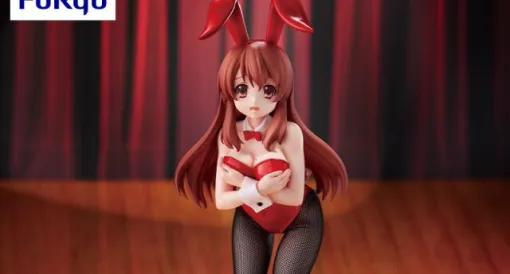 『涼宮ハルヒの憂鬱』朝比奈みくるが赤のバニースーツ姿でフィギュア化。ボリューム満点の前かがみポーズで縫製網タイツも見どころ