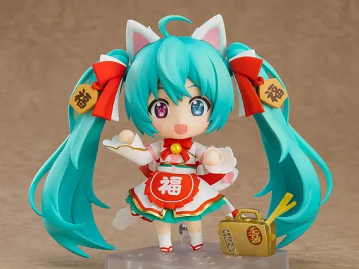 【初音ミク】両箱トランクと金色のネギを持ったおめでたい『ねんどろいど 初音ミク 招きミクVer.』の再販が決定