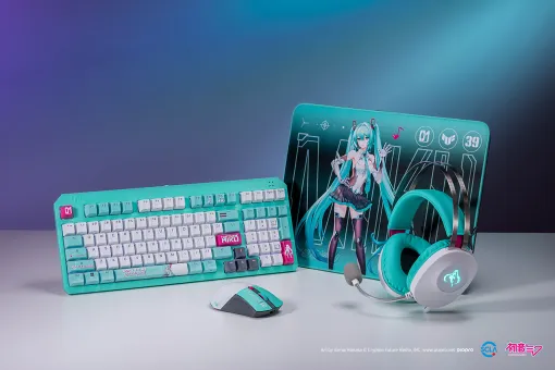 初音ミクコラボモデルのゲーマー向けキーボードやワイヤレスマウス，ヘッドセットにマウスパッドがASUSから登場