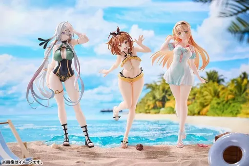 あみあみ、「『ライザのアトリエ ～常闇の女王と秘密の隠れ家～』ライザ＆クラウディア＆リラ 水着 Ver. セット 1/7スケール 完成品フィギュア」を予約受付中