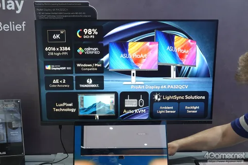 クリエイター向けブランド「ProArt」から，6K解像度の32型ディスプレイが登場。162インチのマイクロLEDディスプレイも披露