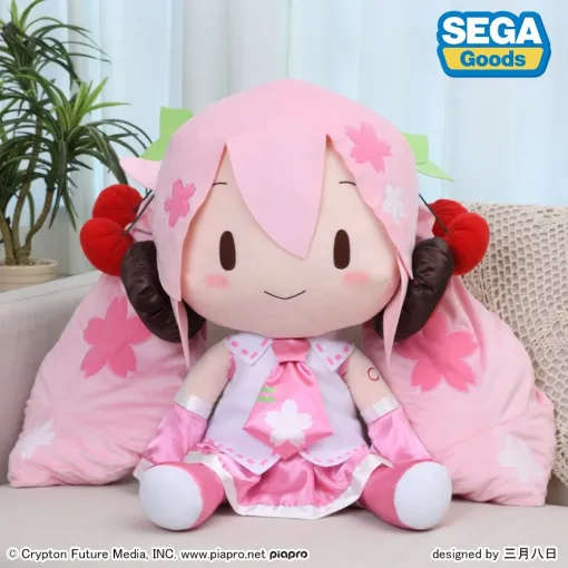 【桜ミク】約50cmのジャンボサイズで抱き心地バツグンの桜ミクぬいぐるみは6月18日まで予約受付中【初音ミク】