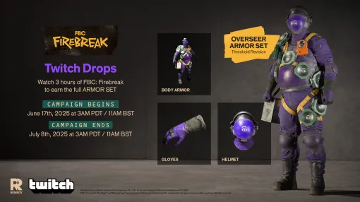 「FBC: Firebreak」，日本でのリリース時間は6月17日19：00に。コスメティックアイテムがもらえるTwitch Dropsイベントの開催も