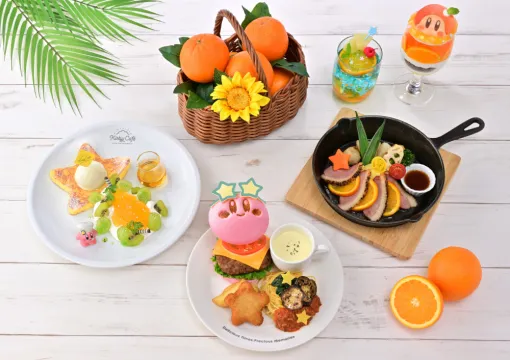 「カービィカフェ Summer 2025」7月2日から開催。「ワドワド☆おひさまオレンジパフェ」などオレンジがテーマの限定メニューを販売