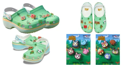 『どうぶつの森』と初コラボしたクロッグが8/27発売。たぬきちやマイホームのジビッツで飾れる。キッズサイズもあり【クロックス】