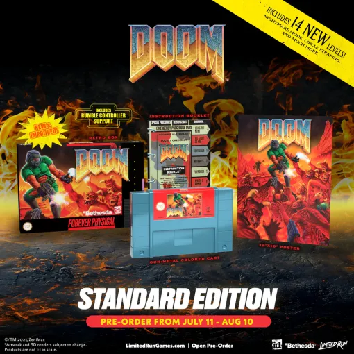 約30年の時を経て，SNES向け「DOOM」の特別版がLimited Run Gamesから登場。新設計基板採用の“完全版”