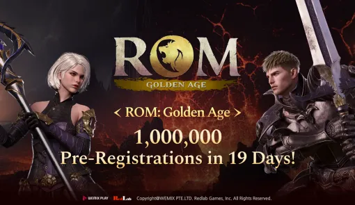 WEMADE、Web3 MMORPG「ROM: Golden Age」の事前登録者数が100万人を突破