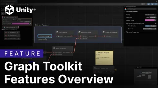 Unityでノードエディタを作成できる公式パッケージ「Graph Toolkit」、実験的機能としてリリース。Unity 6.2 Beta/6.3 Alphaで利用可能