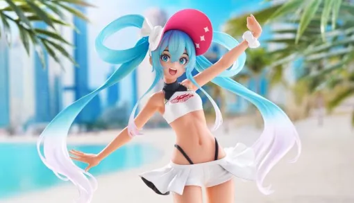 【初音ミク】レーシングミク2024公式イラストがフィギュア化。健康的な肌や弾けるような表情を忠実に再現